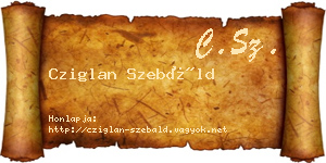 Cziglan Szebáld névjegykártya
